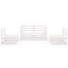 vidaXL Garden Lounge Set White Solid pine wood Medium Modular
