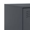 vidaXL Bedside Cabinet Set of 2 Anthracite Steel 13.6 x 15.4 x 17.3 in