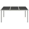 vidaXL Dining Table Black and grey Glass Large Durable Dining Table
