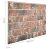 vidaXL 3D Wall Panels with Dark Brown & Gray Brick Design 10 pcs EPS
