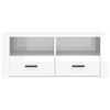 vidaXL TV Cabinet High gloss white Engineered wood Compact TV Cabinet
