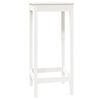 vidaXL Bar Table White Solid pine wood Medium Decorative Inlays