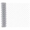 vidaXL Fence with Post Silver 3.28 x 32.81 ft Steel