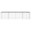 vidaXL Chicken Cage with Roof Light Gray 158.7"x38.6"x35.4" Galvanized Steel