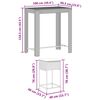 vidaXL Garden Bar Set Black PE rattan Large Removable Covers