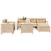 vidaXL Garden Sofa Set Natural Wood Solid pine wood (untreated)