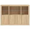 vidaXL Sideboard Set of 3 Sonoma Oak Engineered Wood Large
