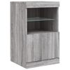 vidaXL Sideboard Grey Sonoma Engineered Wood, Glass Medium Sideboard