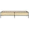 vidaXL Bed Frame Sonoma Oak Engineered Wood, Metal Small Single Durable