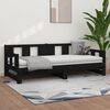 vidaXL Pull-out Day Bed Black Solid pine wood Medium