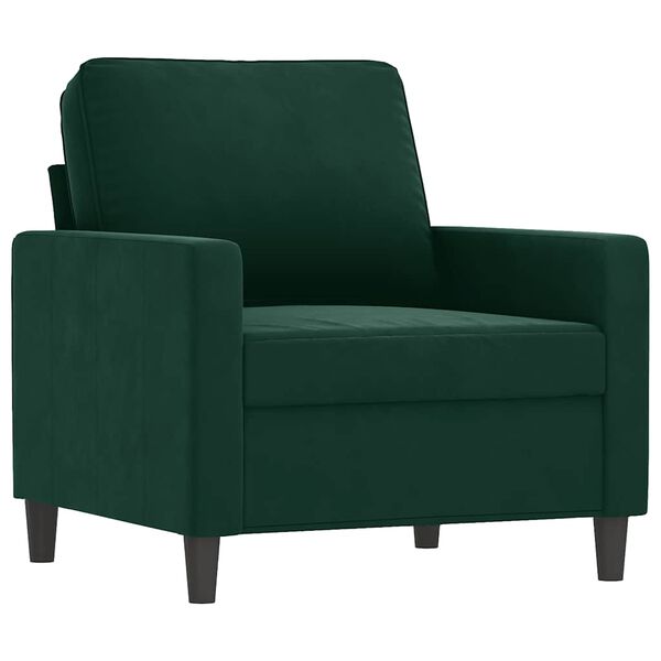 vidaXL Sofa Chair Dark Green Velvet (100% polyester), metal, textilene