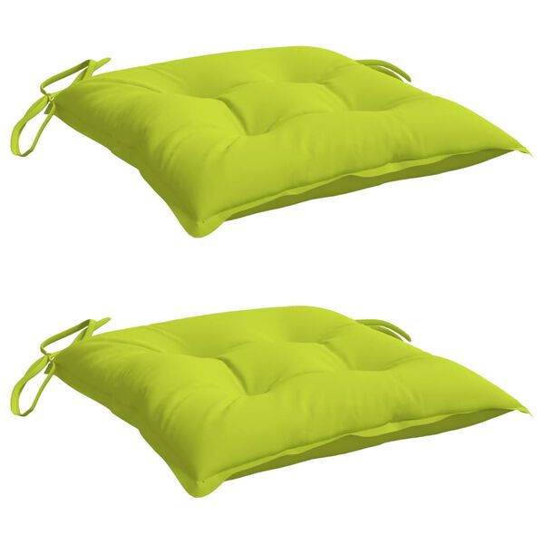 vidaXL Chair Cushion Set of 2 Bright Green Oxford fabric (100% polyester)