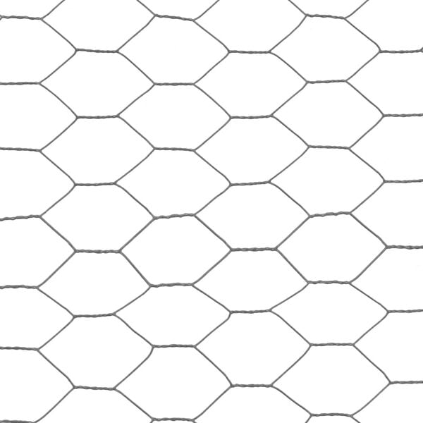 vidaXL Chicken Wire Fence Steel with PVC Coating 82‘x3.3‘ Gray