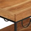 vidaXL Bar Cart 23.6"x15.7"x31.5" Solid Wood Acacia and Iron