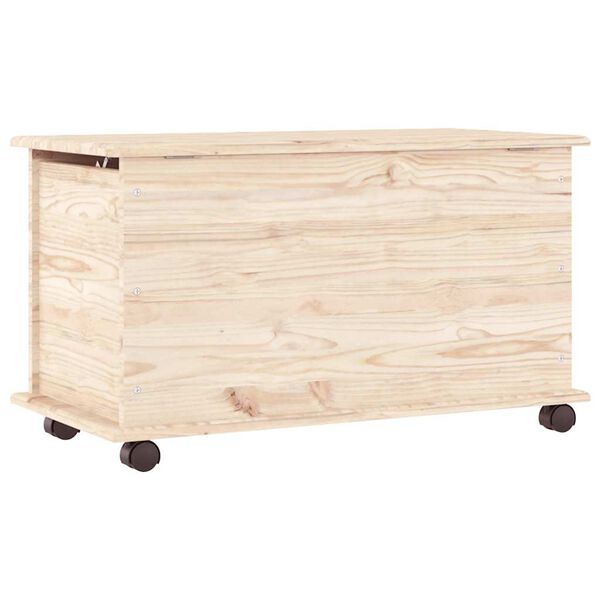vidaXL Storage Chest Natural wood Solid pine wood Medium Storage Chest