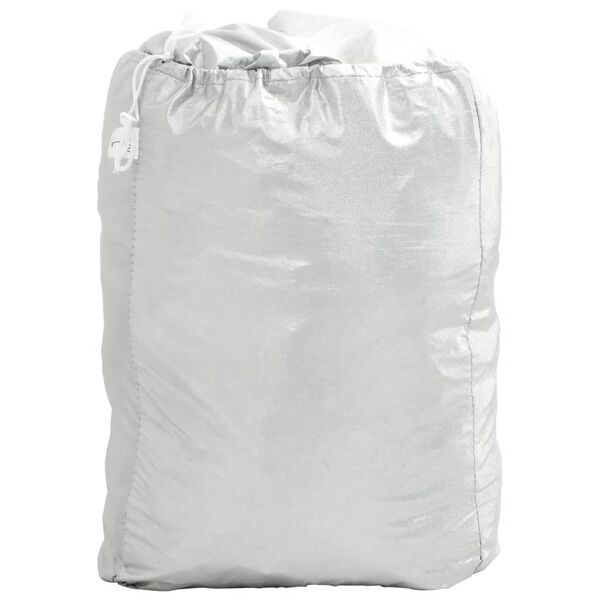 vidaXL Car Cover for SUV with Buckle Straps Full Silver XL PEVA