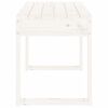 vidaXL Garden Bench White Solid Pine Wood 2-Seater Durable