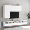 vidaXL TV Cabinet White Engineered Wood Medium TV Cabinet Rectangular