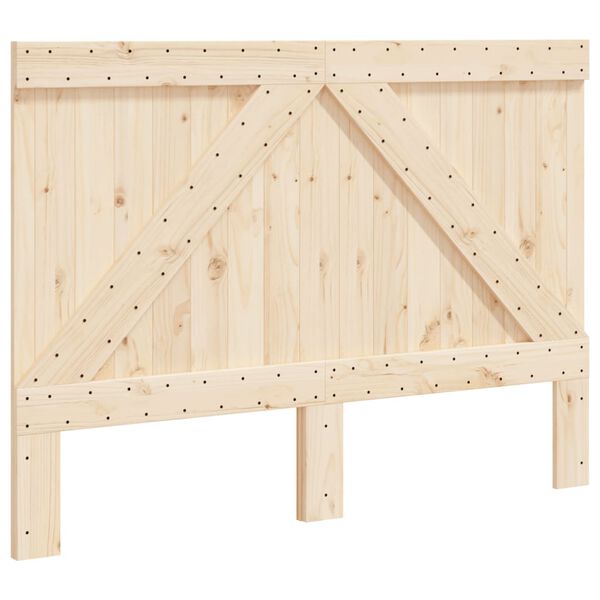 vidaXL Headboard Natural Wood Solid pine wood Double Durable