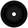 vidaXL Luxury Wash Basin Round Matt Black 15.7x5.9" Ceramic