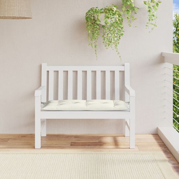 vidaXL Garden Bench Cushion Melange cream 100% Polyester