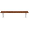 vidaXL Basin Shelf Wall Mounted Steel and Solid Wood Oak