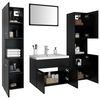 vidaXL Bathroom Furniture Set Black Engineered wood Bathroom Furniture Set
