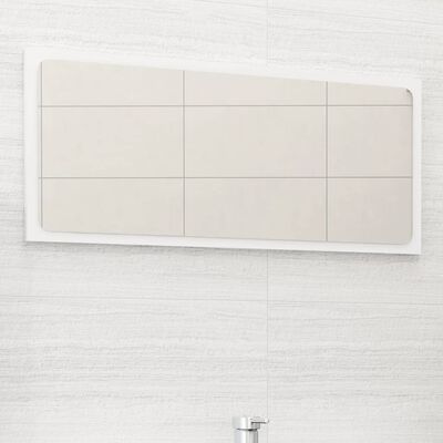 vidaXL Bathroom Mirror White 31.5"x0.6"x14.6" Chipboard