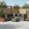 vidaXL Patio Furniture Set Set of 4 Grey, Dark grey