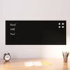 vidaXL Wall-mounted Magnetic Board Black 39.4"x15.7" Tempered Glass