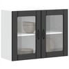 vidaXL Kitchen Wall Cabinet Black Engineered Wood Medium Wall Cabinet