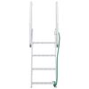 vidaXL 4-Step Dock Ladder Silver 22.83 x 30.31 x 65.35 in Aluminium