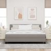 vidaXL Box Spring Bed with Mattress Taupe 70.9" x 78.7" fabric