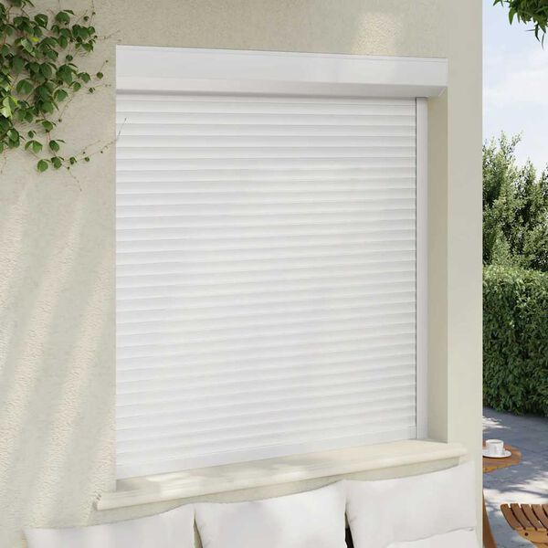 vidaXL Roller Shutter Aluminium 51.2x55.1" White