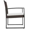 vidaXL Garden Dining Chair Set of 2 Black Polypropylene Medium Durable