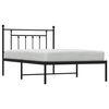 vidaXL Bed Frame Black Powder-Coated Steel 42.1 x 80.0 in Bed Frame