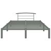 vidaXL Bed Frame Grey Metal 47.2x78.7 in Heavy-Duty Bed Frame