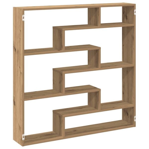 vidaXL Wall Cube Shelf Artisan oak Engineered wood Medium