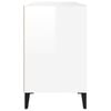 vidaXL Shoe Cabinet High gloss white Engineered wood Medium Shoe Cabinet