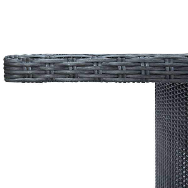 vidaXL Garden Table Dark Grey and Black