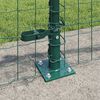 vidaXL Fence Post 7 pcs Green Steel
