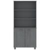 vidaXL Highboard HAMAR Solid Wood Pine Dark Gray