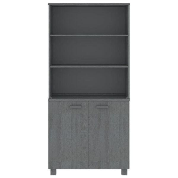 vidaXL Highboard HAMAR Solid Wood Pine Dark Gray