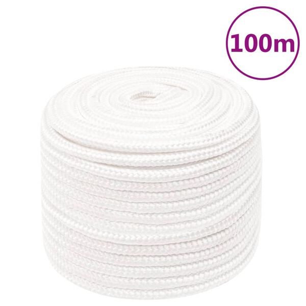 vidaXL Boat Rope Full White 0.47 " 328.1 ' Polypropylene