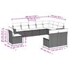 vidaXL Garden Sofa Set Black and Cream White