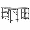vidaXL Desk Adjustable Feet Corner Desk Industrial Industrial Desk
