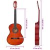 vidaXL Classical Guitar for Beginner 4/4 39" Basswood