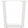 vidaXL Dining Table Leg White Powder-Coated Steel Medium Adjustable Feet