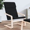 vidaXL Relaxing Chair Black 100% polyester fabric, solid birch wood, plywood