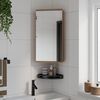 vidaXL Corner Bathroom Mirror Cabinet Oak